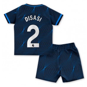 Maillot de foot Chelsea Axel Disasi #2 Extérieur enfant 2023-24 Manches Courte (+ pantalon court)